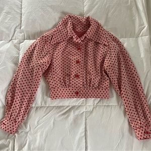 Pink and Red Polka Dot Jacket